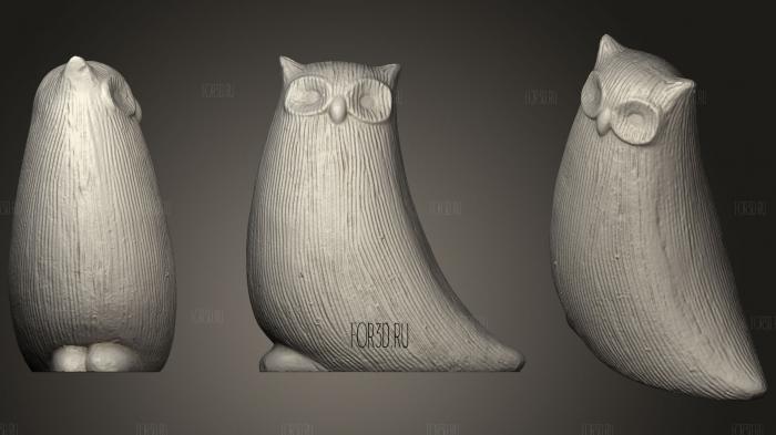 Ceramic Owl stl model for CNC
